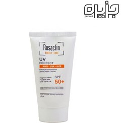 تصویر کرم ضد آفتاب بی رنگ رزاکلین مخصوص پوست خشک ونرمال SPF50 حجم 40 میل 