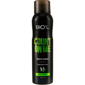 تصویر اسپری بدن مردانه مدل Count On Me حجم 150میل بیول Biol Body Spray Count On Me For Men 150ml