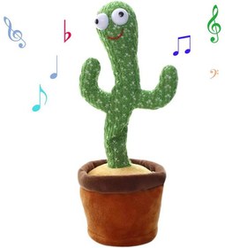 تصویر عروسک کاکتوس رقصنده و سخنگو 8 سانتیمتر برند stem Dancing Talking Toy Cactus Doll 8cm