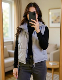 تصویر پافر زنانه پایین گت دار 