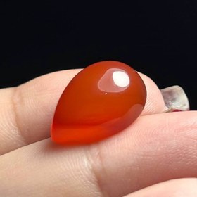 تصویر نگین سنگ عقیق کارنلین معدنی کد 60338 