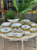 تصویر سرویس کامل پذیرایی پایه برنجی 