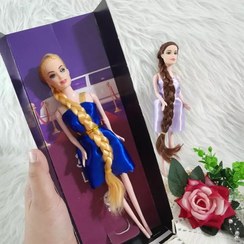 تصویر عروسک باربی مو بلند سایز ۳۰ سانتی جعبه دار 