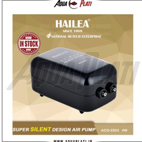 تصویر پمپ هوای آکواریوم هایلا مدل ACO-5503 ( دو خروجی و کم صدا ) HAILEA air pump aco-5503