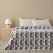 تصویر پتو دو نفره پنبه انگلیش هوم مگنت طوسی 