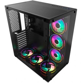 تصویر کیس کامپیوتر تسکو GC 4492 ARGB Mid Tower مشکی TSCO GC 4492 ARGB Mid Tower Black Computer Case