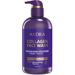 تصویر ژل شست‌وشو صورت آدرا مدل کلاژن و رتینول حجم ۳۰۰ میلی لیتر 