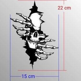 تصویر برچسب برش خورده مدل اسکلت 1 کد 0043 