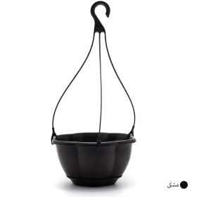 تصویر گلدان آویز پلاستیکی گل آذین، سایز 2 - کد 320 (دهانه 21 سانتی متر) 