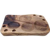 تصویر سینی مزه چوبی با جای شات بزرگ کد WD5868 