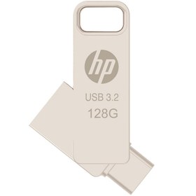 تصویر فلش 128 گیگ اچ پی HP x206C OTG Type-C USB3.2 HP x206C OTG Type-C USB3.2 128G Flash Memory