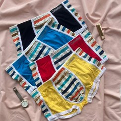 تصویر شورت مردانه باکسر کلوین کلاین طرح دار کد 187 