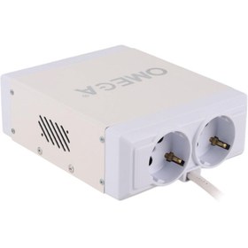 تصویر محافظ برق امگا مدل F2100 دو خانه ارت دار با کابل ۲ متری 