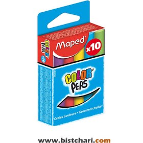 تصویر گچ رنگی تخته سیاه 10 رنگ مدل Color' peps برند مپد Maped 