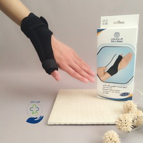 تصویر اُرتوز شست نئوپرن تک سایز ضد حساسیت Neoprene Thumb Spica Splint