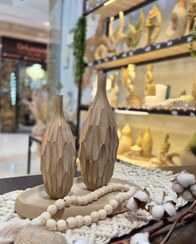 تصویر گلدان مشعل دو عددی پتینه پلی استر 