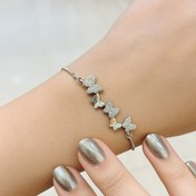 تصویر دستبند پرنگین طرح پروانه ریز کد 400۷ 