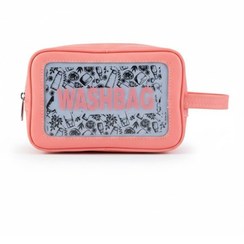 تصویر کیف لوازم آرایشی واش بگ طرح چاپی و ورنی 