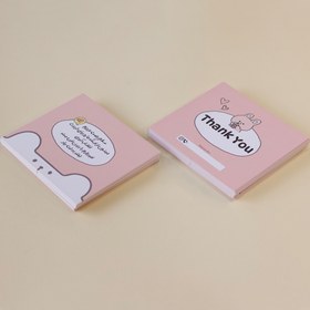 تصویر کارت تشکر صورتی 