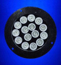 تصویر چراغ استخری رینگ دار (غلاف دار)۱۵ وات توکار و روکار برند تابان توس - قرمز 15 watt pool light (cased)