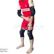 تصویر ست آرنج بند و زانوبند والیبال - سایز مدیوم ا Goalkeeper knee support Goalkeeper knee support