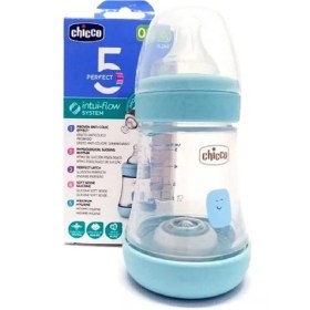 تصویر شیشه شیر ضد نفخ پرفکت 5 چیکو مناسب نوزادان از بدو تولد 150 میلی لیتر Chicco Perfect 5 Breast Feeding Bottles For Babies From Birth 150 Ml