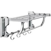 تصویر قفسه حمام نسترن موج (سفید- کروم) قفسه حمام نسترن موج (سفید- کروم)