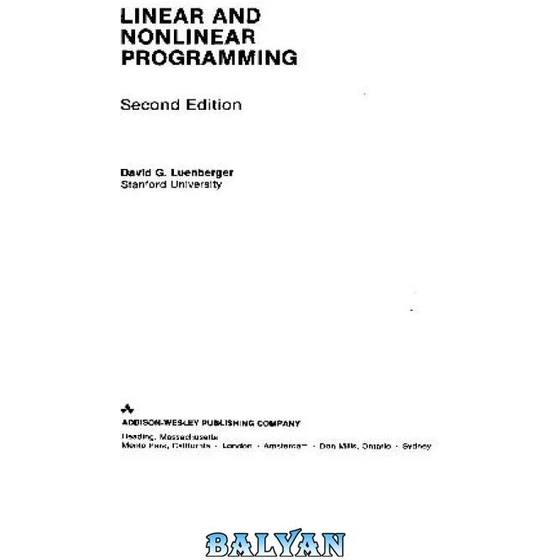 خرید و قیمت دانلود کتاب Linear And Nonlinear Programming | ترب
