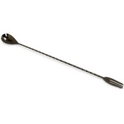 تصویر تال اسپون چنگال‌دار دودی ۴۰ سانتی‌متری استیل 