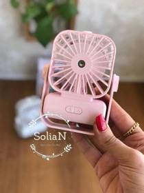 تصویر پنکه مه پاش رومیزی پایه دار - صورتی spray fan