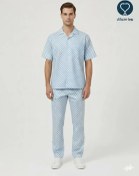 تصویر لباس بستری بیمارستانی پارچه ای تترون و فلامنت 