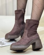 تصویر 1351 نیم بوت پاشنه زنانه اشبالت زارا - قهوه ای / 38 