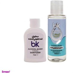 تصویر محلول ضدعفونی کننده دست بی کی (Bk) به همراه ژل ضدعفونی کننده مجموعه 2 عددی 