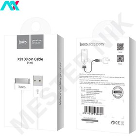 تصویر کابل تبدیل USB-A به 30 پین لایتنینگ هوکو مدل X23 