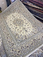 تصویر فرش دستباف جفت شش متری کاشان (نقشه لچک ترنج کرم) 