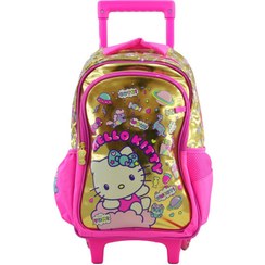 تصویر کوله پشتی چرخدار 40 سانتی هلو کیتی آبنباتی Trolly Bag - Hello Kitty 