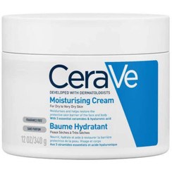تصویر کرم مرطوب کننده سراوی پوست خشک و بسیار خشک 340 گرم CeraVe Moisturizing Cream Dry to Very Dry Skin 340gr