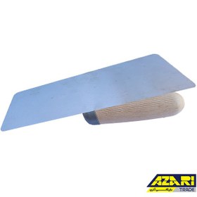 تصویر ماله استیل دسته چوبی 