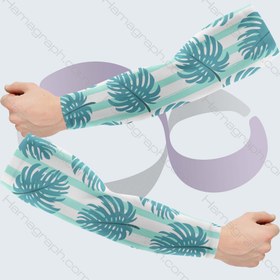 تصویر ساق دست با طرح blue leafs 