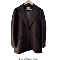 تصویر بلیزر کت لیورا رنگ اسپرسو Liora Blazer Coat | Espresso