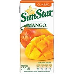 تصویر آبمیوه سان استار «Sun Star» طعم انبه حجم 200 میلی لیتر | طعم انبه تازه و طبیعی Sun Star Mango Juice 200ml | Refreshing and Natural