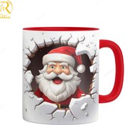 تصویر ماگ طرح بابانوئل کریسمس کد 9133 Christmas Santa Claus design mug code 9133