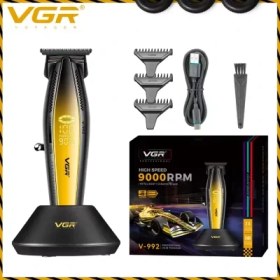 تصویر ماشین اصلاح وی جی آر مدل V-992 با تیغه سرامیک و ضد آب 