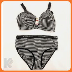 تصویر ست شورت سوتین راه راه (سایزبندی) 