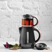 تصویر چای ساز کاراجا مدل ۱۵۰۱ ظرفیت ۲ لیتر با کتری پلاستیکی 