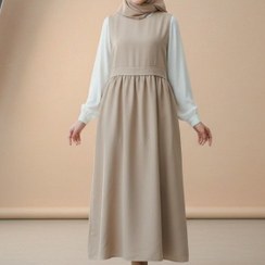 تصویر سارافون زنانه مجلسی مازراتی کرم 