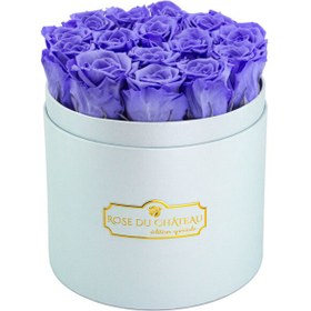 تصویر Lavender Eternal Roses in Blue Box | کد: ZNB-1J9A 