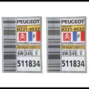 تصویر برچسب خودرو کد 2 بسته 2 عددی 