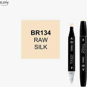 تصویر ماژیک راندو دو سر تاچ رنگ شیری کد BR134 