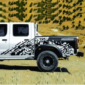 تصویر برچسب اسپرت باکیفیت بدنه اتومبیل آف رود پیکاپ 